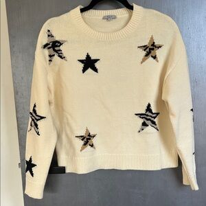 Rails Cream Star Pattern Sweater